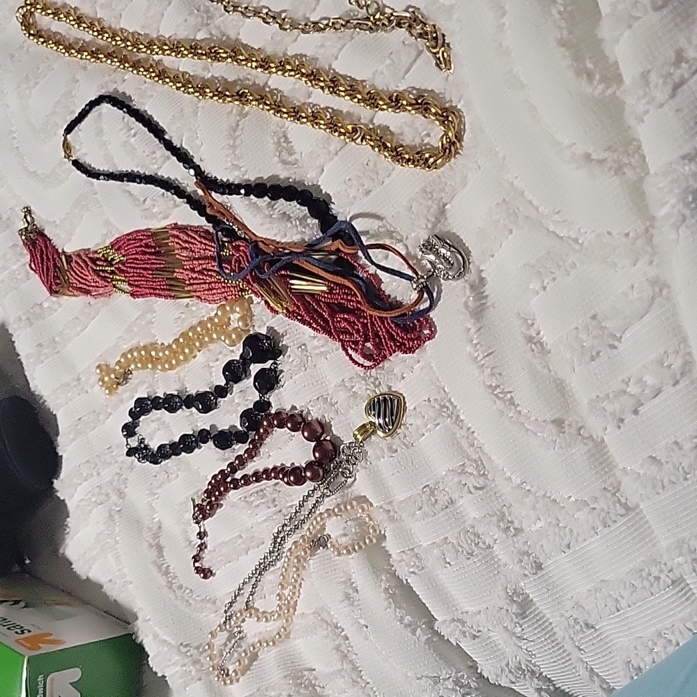 Mixed jewelry jar necklace